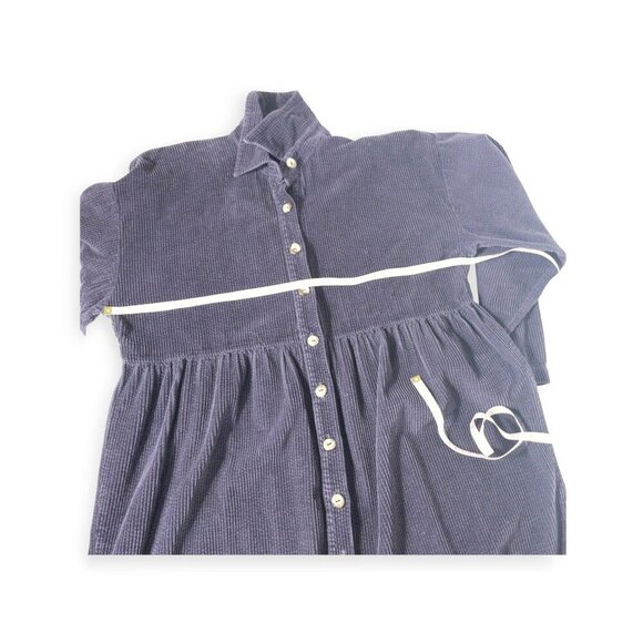 Vintage Purple Corduroy Dress Kiko Comfortable Clothing Button-Down SZ L - Picture 8 of 8